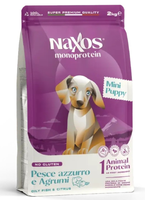 Сухой корм для щенков мелких пород Adragna Naxos Puppy Mini (рыба, цитрусы) (500 гр)