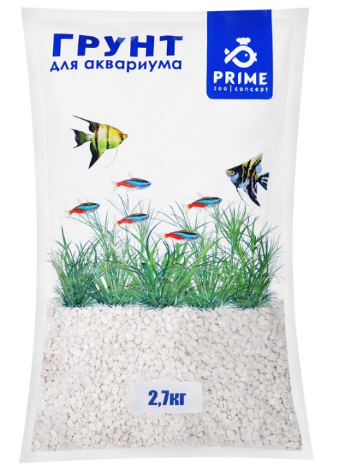 PRIME Грунт для морского аквариума коралловый белый 3-4 мм (2,7 кг)