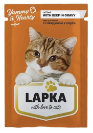 Влажный корм для кошек Лапка Adult (говядина)