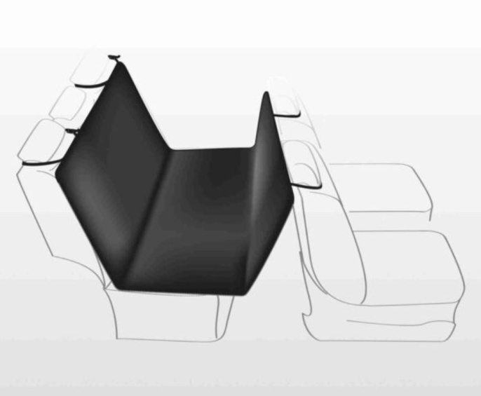 TRIXIE Подстилка на сидение автомобиля для собак 1,4 x 1,45 м, серый