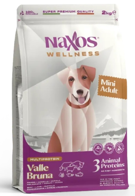 Сухой корм для собак мелких пород Adragna Naxos Wellness Adult Mini (говядина, буйвол, ягненок) (500 гр)