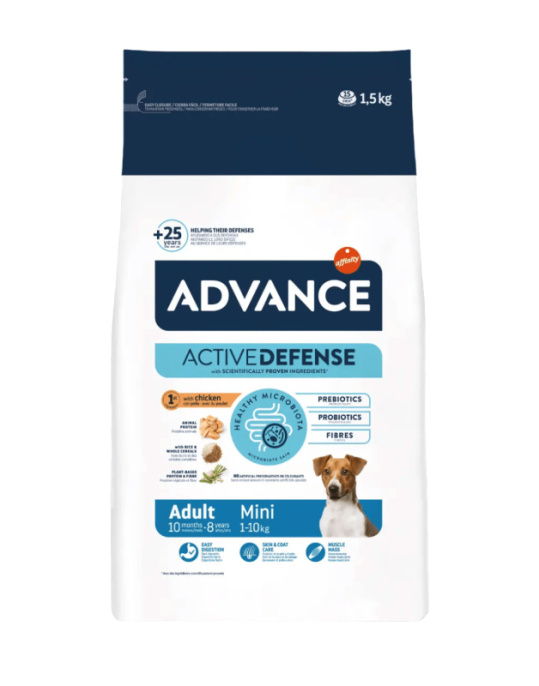 Сухой корм для собак мелких пород Advance Dog Adult Mini (курица) (0,7 кг)