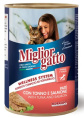 Консервы для кошек Miglior Gatto Паштет Adult Cat (лосось, тунцец) (405 гр)