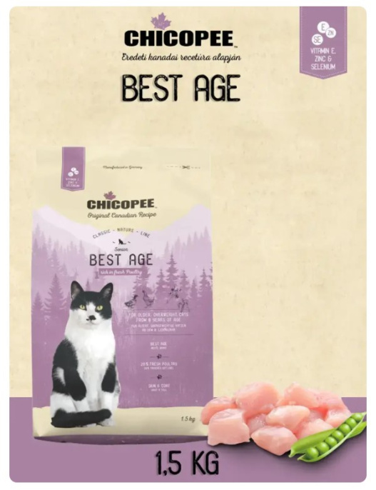 Сухой корм для пожилых кошек Chicopee CNL SENIOR BEST AGE (1,5 кг)