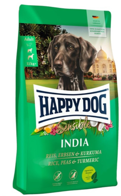 Сухой корм для собак Happy Dog Sensible India Adult Dog (рис, горох, куркума) (10 кг)