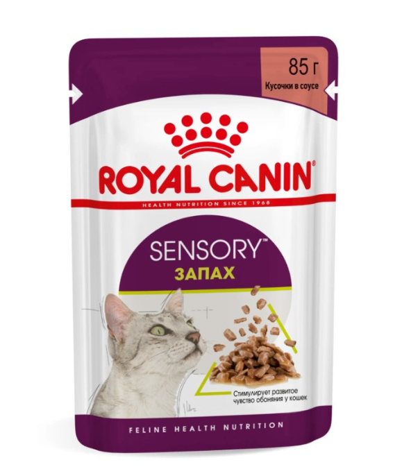Влажный корм для кошек Royal Canin Sensory Smell (желе) (85 гр*12 шт)