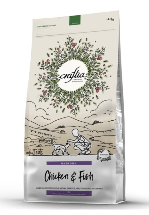 Сухой корм для кошек CRAFTIA HARMONA Adult Cat (курица, рыба)