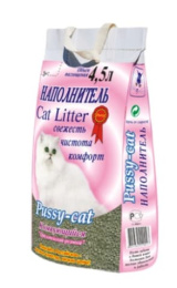 Наполнитель Pussy Cat комкующийся (Просковейская глина) 4.5 л