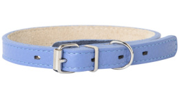 Ошейник для собак Mr.Kranch из натуральной кожи прямой васильковый