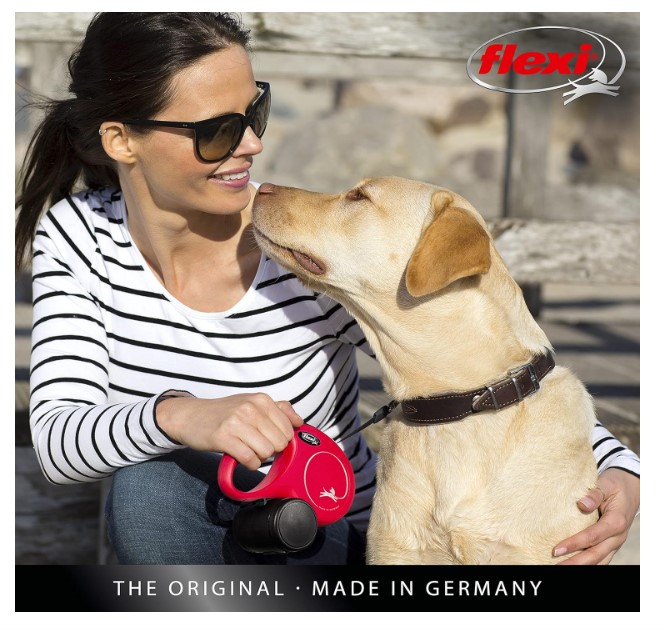 Поводок-рулетка Flexi NEW CLASSIC розовый (лента) (M, до 25кг/5м)