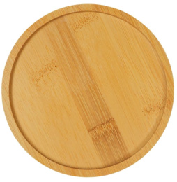 Миска Mr.Kranch Bamboo керамическая коричневая на бамбуковой подставке