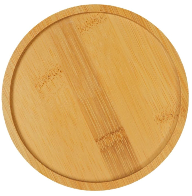 Миска Mr.Kranch Bamboo керамическая коричневая на бамбуковой подставке (530 мл.)