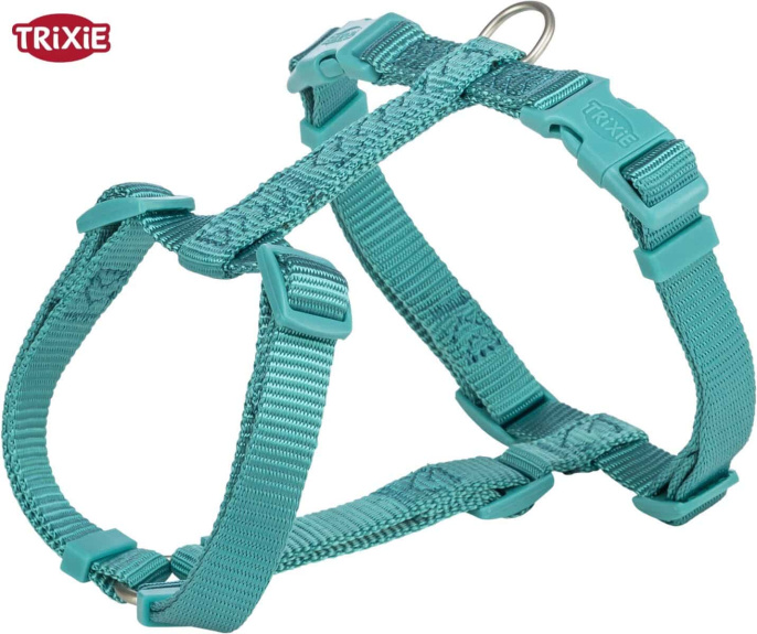 Шлея для собак TRIXIE Premium H-harness (аквамарин) (XXS-XS 20-32 см/10 мм)