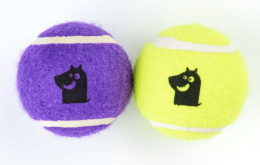 Игрушка для собак Mr.Kranch Теннисный мяч малый набор 2 шт. желтый/фиолетовый