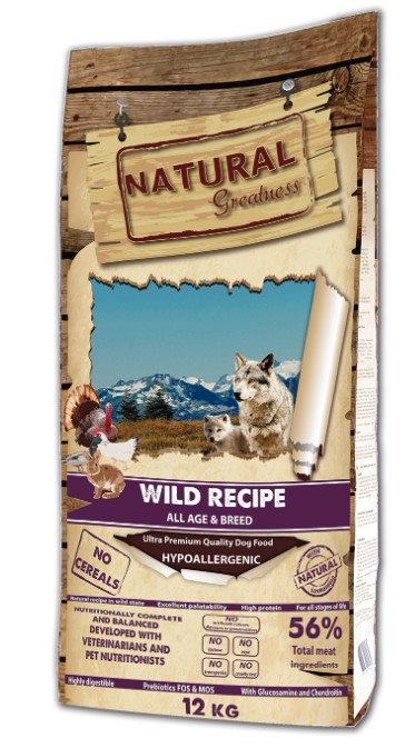 Сухой корм для собак Natural Greatness Wild Recipe All Age (утка, индейка, кролик, курица) (2 кг)