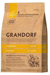 Сухой корм для собак мелких пород с пробиотиками Grandorf Probiotics Adult Mini (4 мяса)
