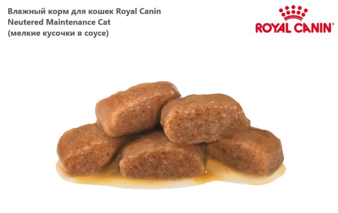 Влажный корм для кошек Royal Canin Neutered Maintenance Cat (мелкие кусочки в соусе) (85 гр*12 шт)