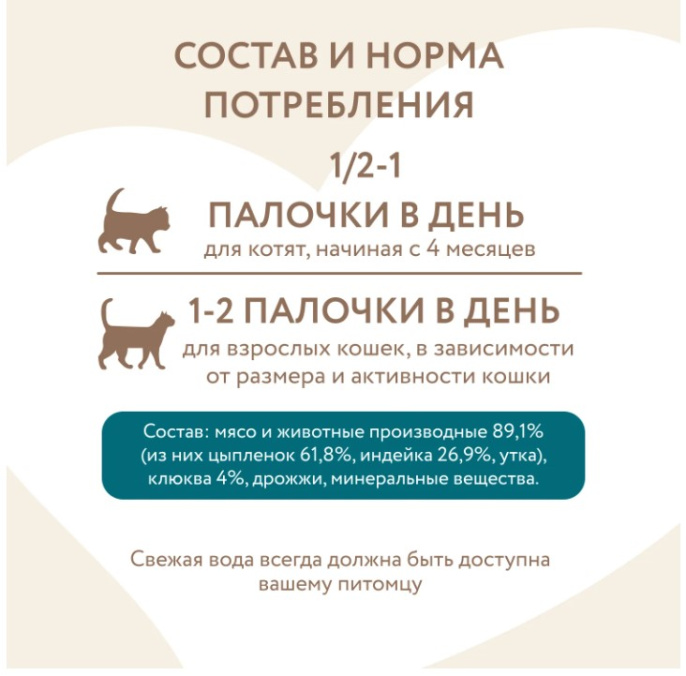 Лакомство для стерилизованных кошек Мнямс лакомые палочки 13,5 см из индейки и цыпленка (10х5 гр.)