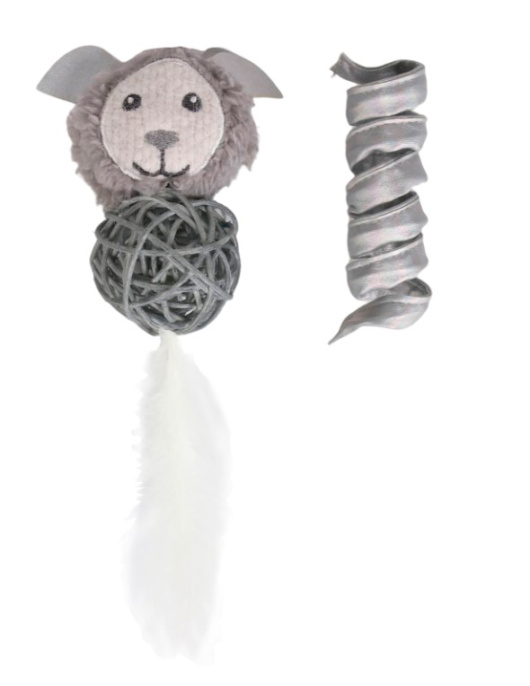 Игрушка для кошек Petpark Космический пёс и пружинка с кошачьей мятой (2 шт/уп)