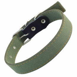 Двойной брезентовый ошейник для собак Gamma (хаки)