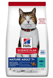 Сухой корм для пожилых кошек старше 7 лет Hill's Science Plan Adult (тунец)