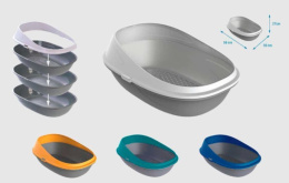 Туалет для кошек с бортиком и сеткой "KIRI-KIRI"