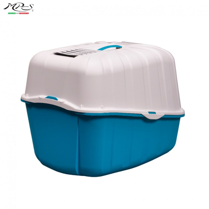 Закрытый туалет для кошек KOMODA темно-синий (54x39x40h см)