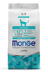 Сухой корм для кошек Monge Cat Monoprotein Sterilized (треска)