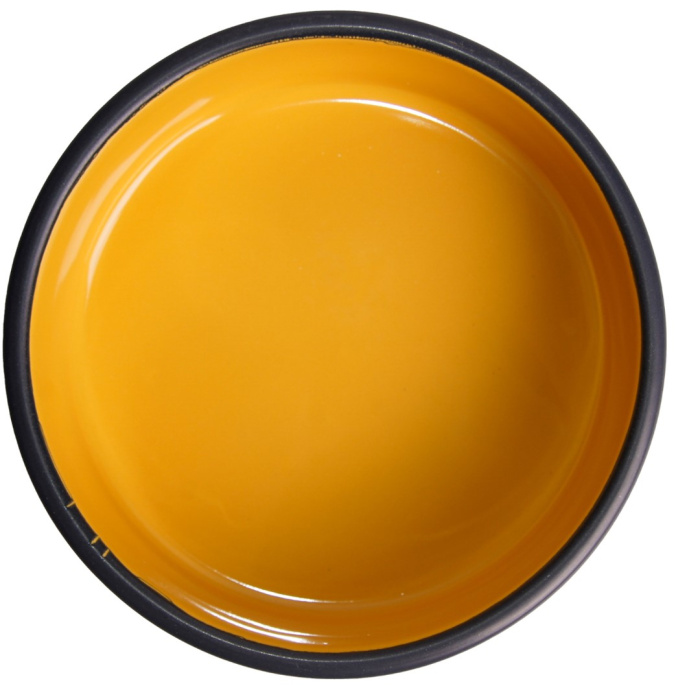 Миска для собак Mr.Kranch керамическая черная с желтым (250 мл.)