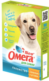 Лакомство для собак Фармакс Омега Neo+ С-С с глюкозамином и коллагеном Здоровые суставы