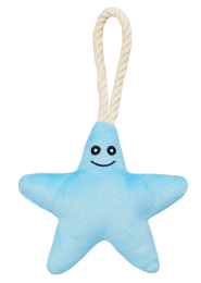 Игрушка для собак мелких и средних пород Mr.Kranch Звездочка с канатом и пищалкой 26х16х5см