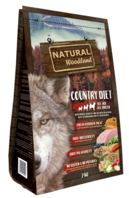 Сухой корм для собак Natural Woodland Country Diet All Age (индейка, курица) (2 кг)