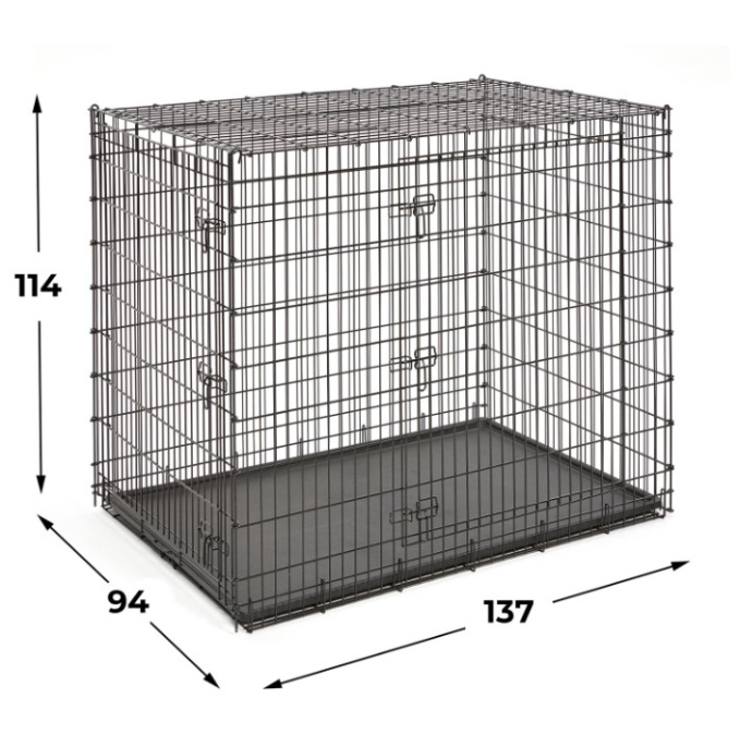 Клетка для собак MidWest Solutions 2 двери, цинк (137х94х114h см)
