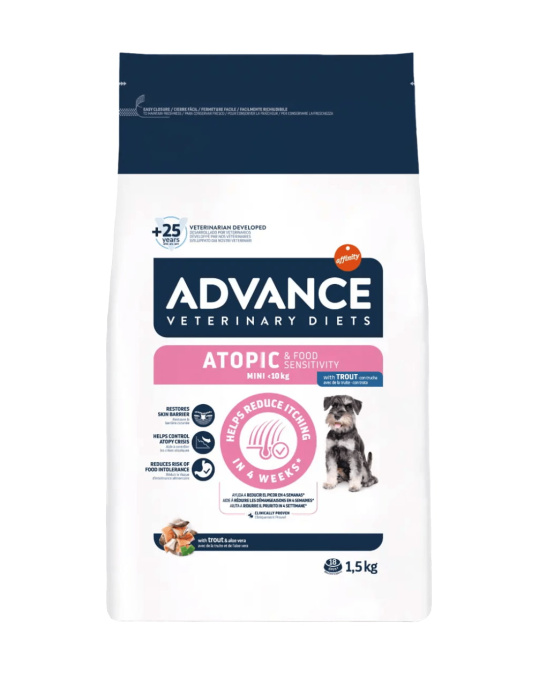 Сухой корм для собак Advance Dog Mini Veterinary Diets Atopic (форель) (1,5 кг)