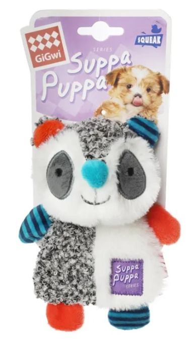 Игрушка для собак GiGwi Suppa Puppa Енот с пищалкой (17.5 см)