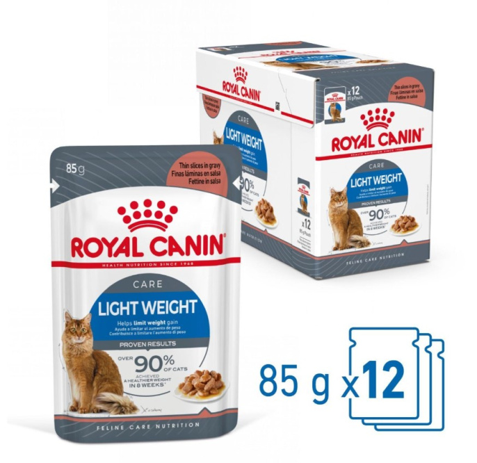 Влажный корм для кошек Royal Canin Light Weight Care (соус) (85 гр*12 шт)