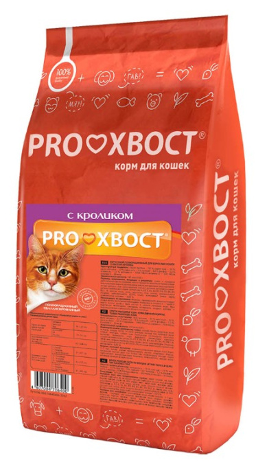 Сухой корм для кошек PROхвост Adult (кролик) (350 гр)