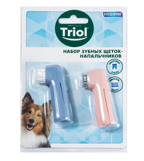 Набор зубных щеток-напальчников TRIOL 6 см*2 шт