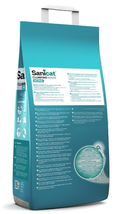 Наполнитель бентонитовый Sanicat Clumping White ACTIVE Marseille Soap (10 л)