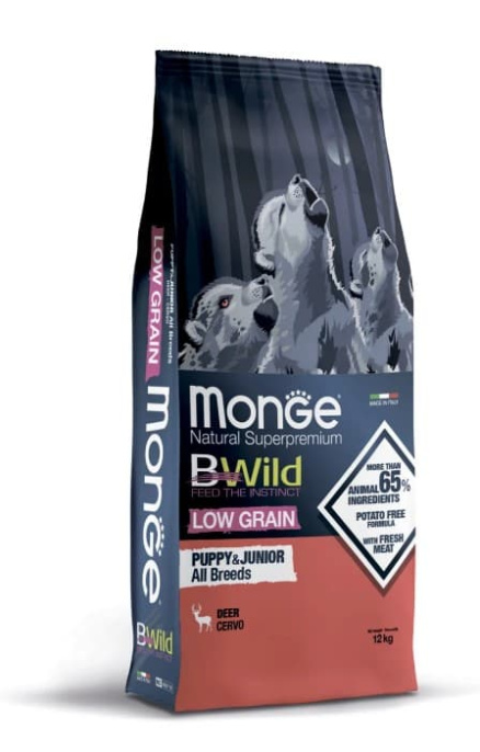 Сухой корм для щенков Monge BWild LG Puppy All Breeds (оленина) (2,5 кг)