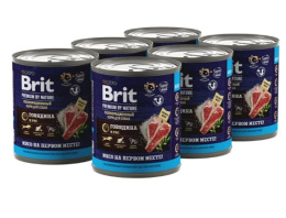 Консервы для собак Brit Premium by Nature (рис и говядина)