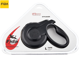 Поводок-рулетка для собак Fida Styleash, лента черная