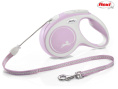 Поводок-рулетка Flexi NEW COMFORT (трос) нежно-розовый (20кг/8м)