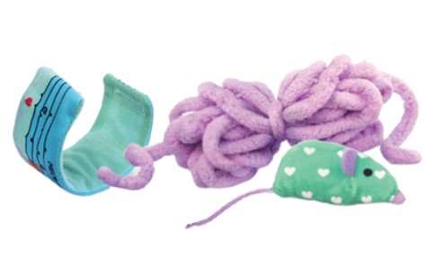 KONG Набор игрушек для кошек Pull-A-Partz Yarnz Assor (12 см)