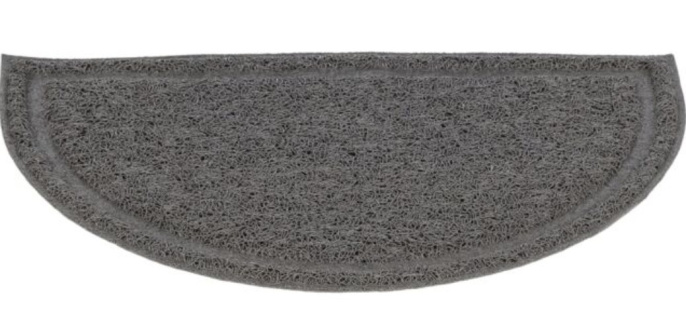 TRIXIE Коврик для кошачьего туалета, полукруглый, антрацит (59х35 см)