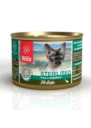 Консервы для кошек Blitz Holistic Sterilised Cat (утка, индейка)