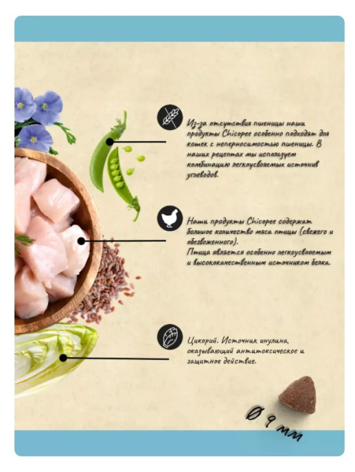 Сухой корм для кошек Chicopee CNL SENSIBLE (гипоаллергенный с ягненком) (1,5 кг)