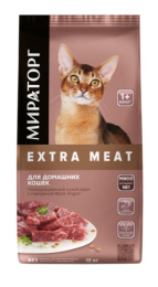 Мираторг Сухой корм для домашних кошек с говядиной Black Angus Extra Meat 