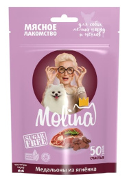 Molina Лакомство для собак мелких пород и щенков "Медальоны из ягненка"