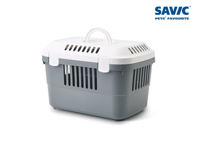 Переноска для кошек и собак SAVIC "Discovery 1"  (48.5x33x31.5 см, белый/хол.серый)
